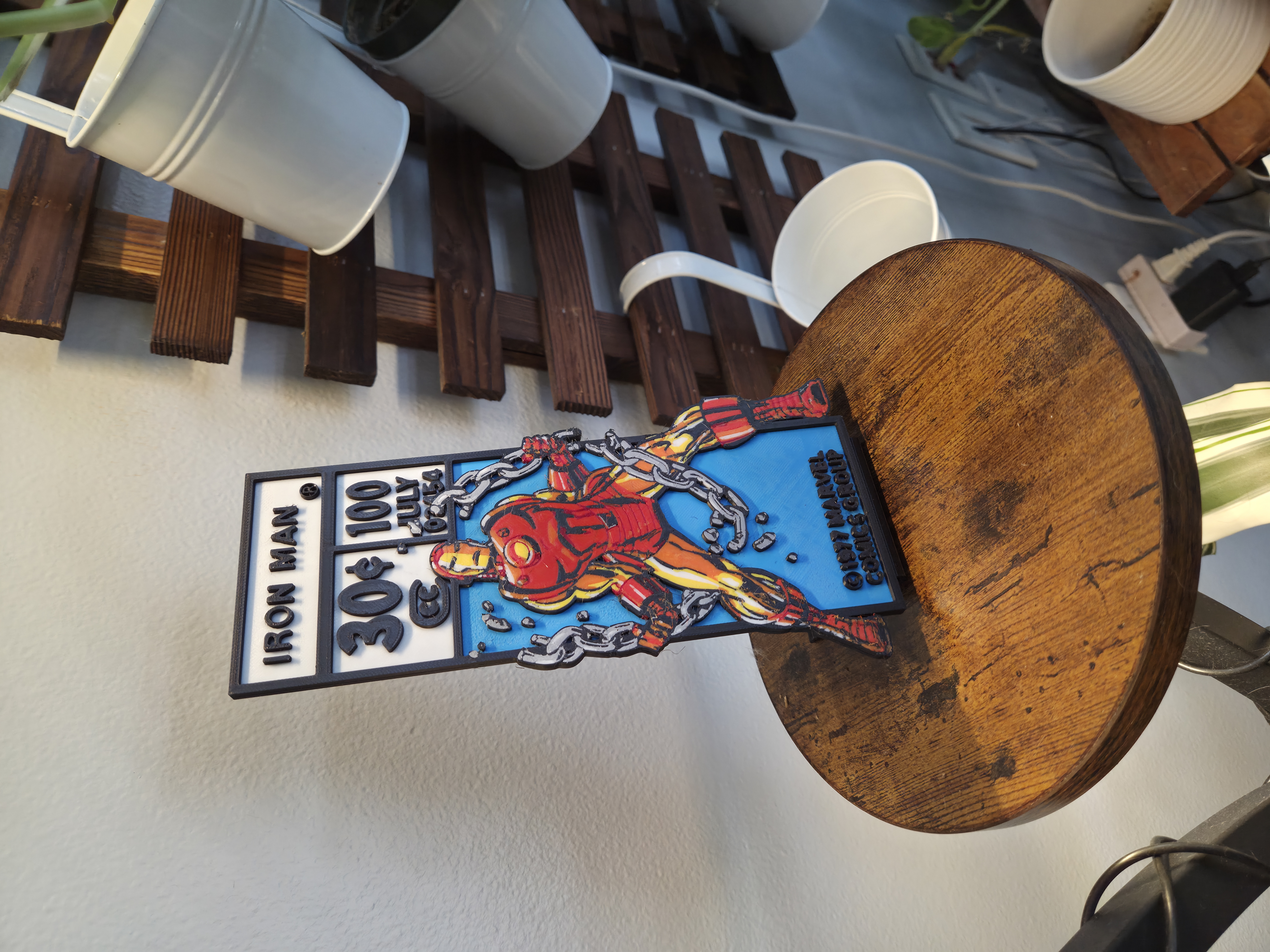 IM chains side 3D Printed Iron Man #100 Comic Corner Box
