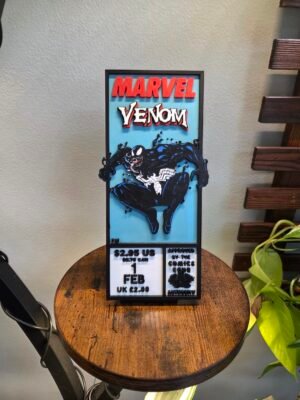 Marvel Venom Comic Corner Box – 3D Printed Display Piece